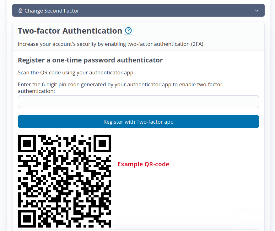 Scan QR code screenshot
